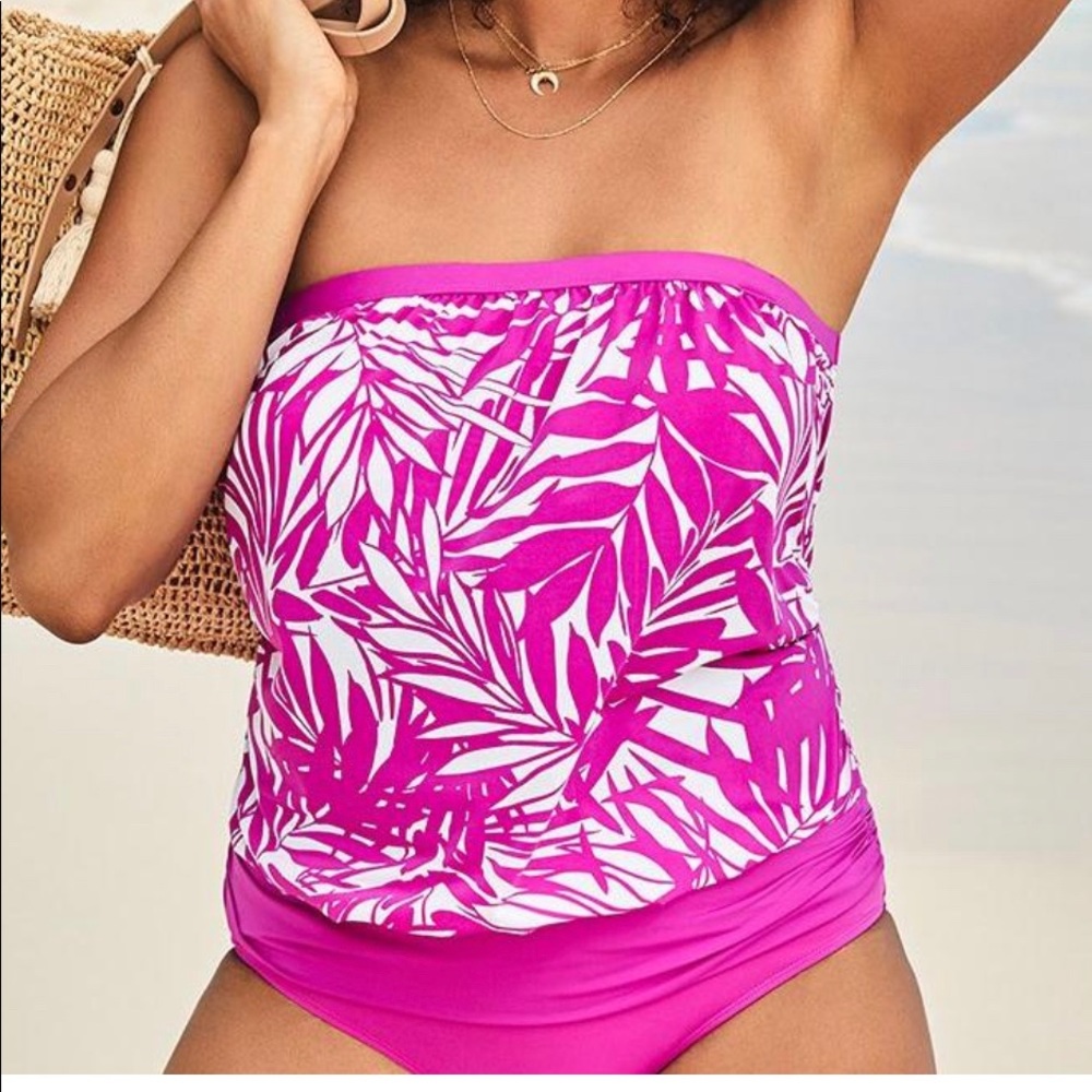 Blouson tankini top